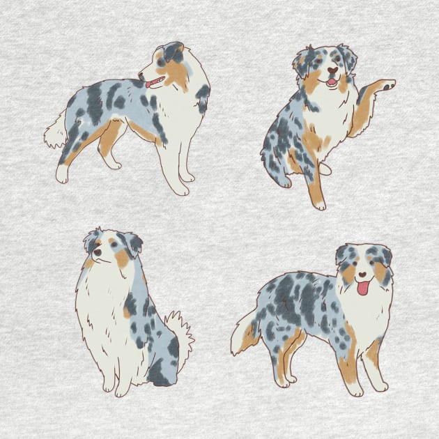 australian shepherd drawing by Mayarart